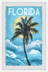 "Blue Florida" Framed Painting Print, 20"x30"