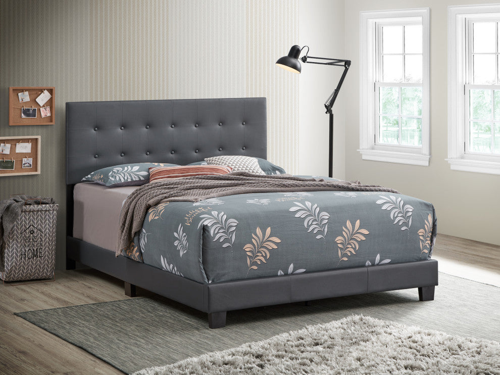 Caldwell Bed, Dark Gray, Queen