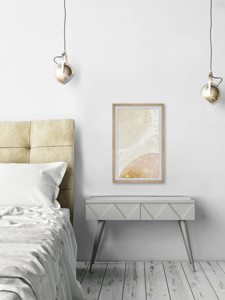 "Planetary Transfer" Framed Painting Print, 12x18
