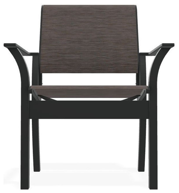 Leeward Sling Stackable Outdoor Dining Chair, James/Graphite