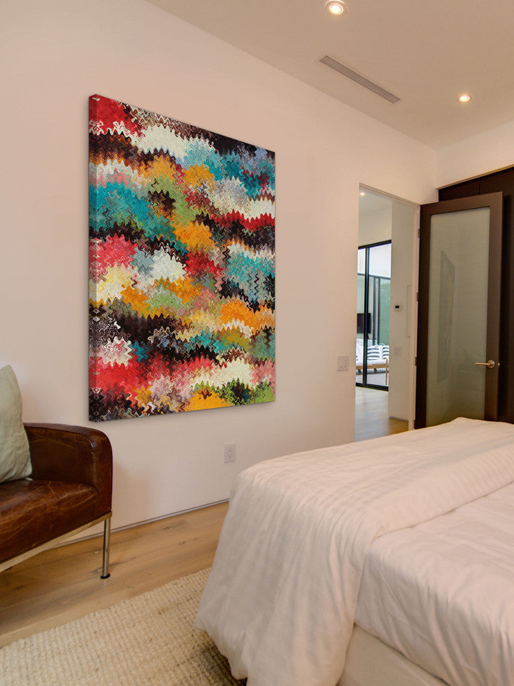 "Wavy Blends IV" Painting Print on Canvas by Irena Orlov