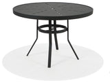 Aurora 42" Round Dining Stamped Top/Base, With Hole, Smooth White