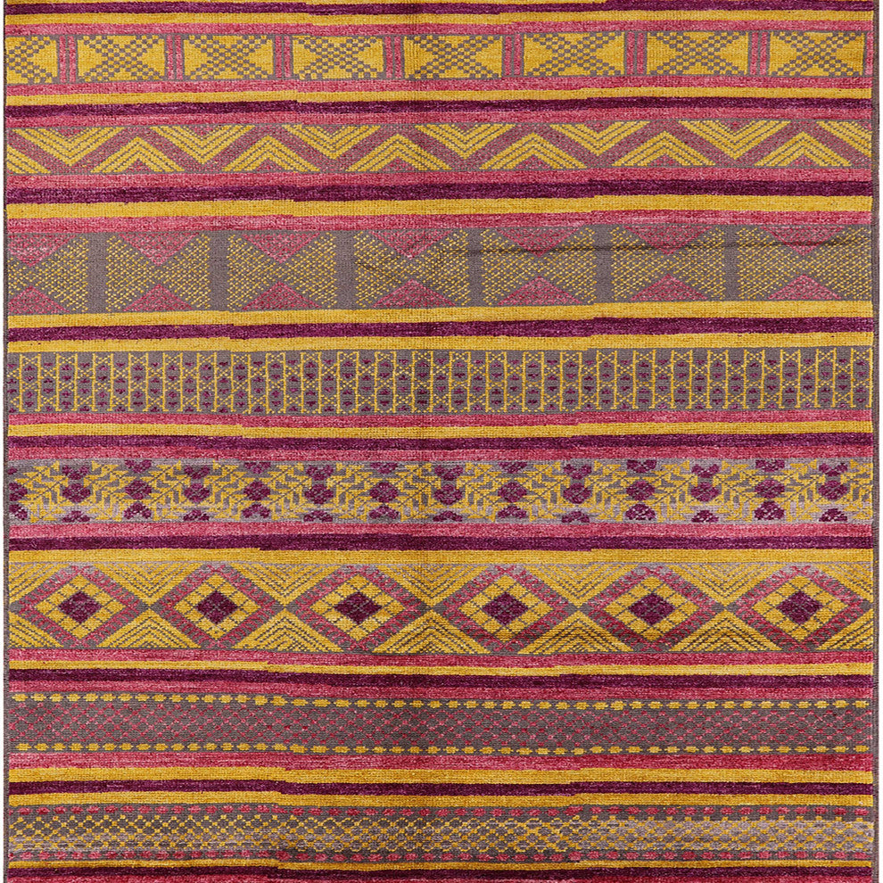 Ahgly Company Indoor Square Mid-Century Modern Area Rugs, 5' Square