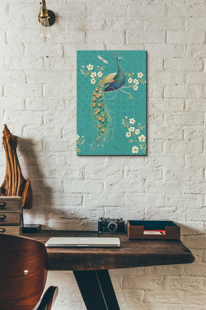 Ornate Peacock IXD' by Daphne Brissonnet, Giclee Canvas Wall Art, 12"x18"