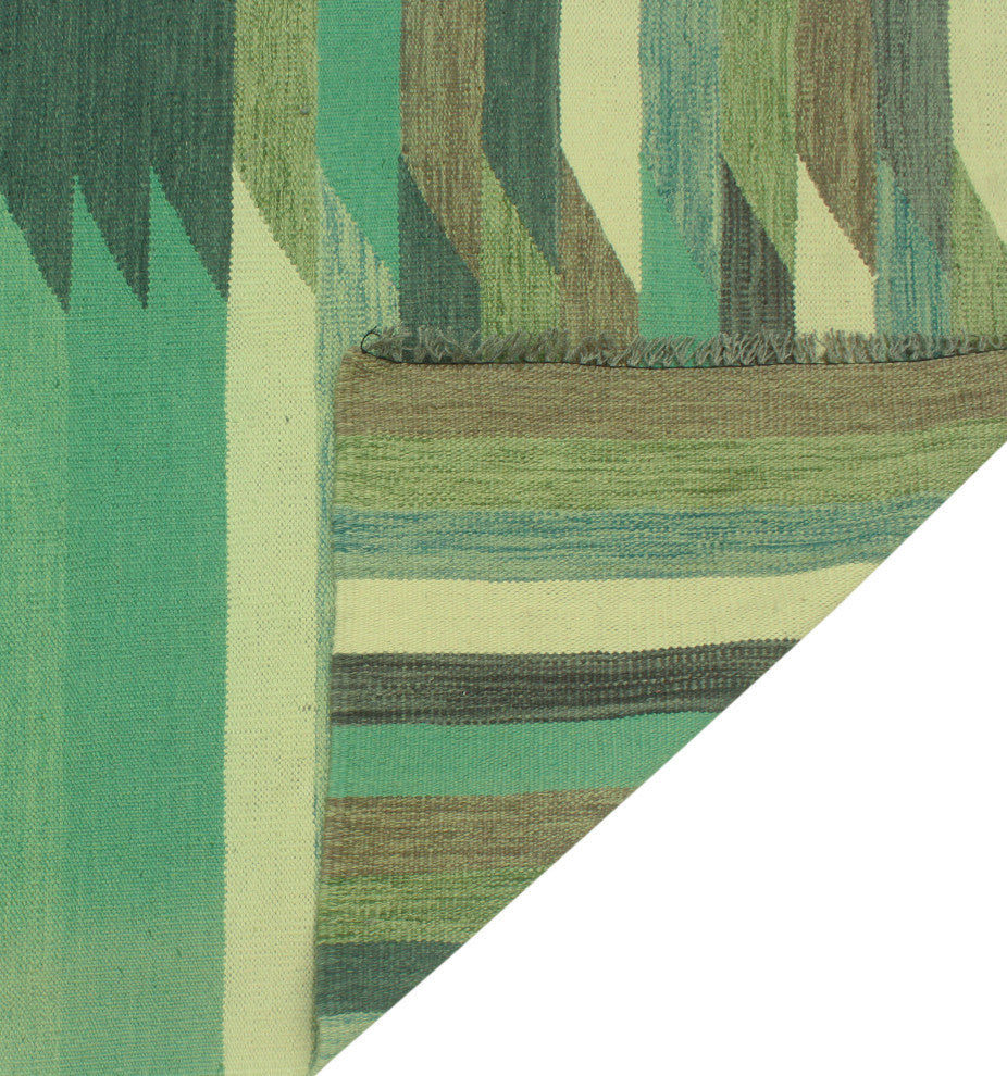 Winchester Kilim Edith Light Green/Gray Rug, 8'10x11'8
