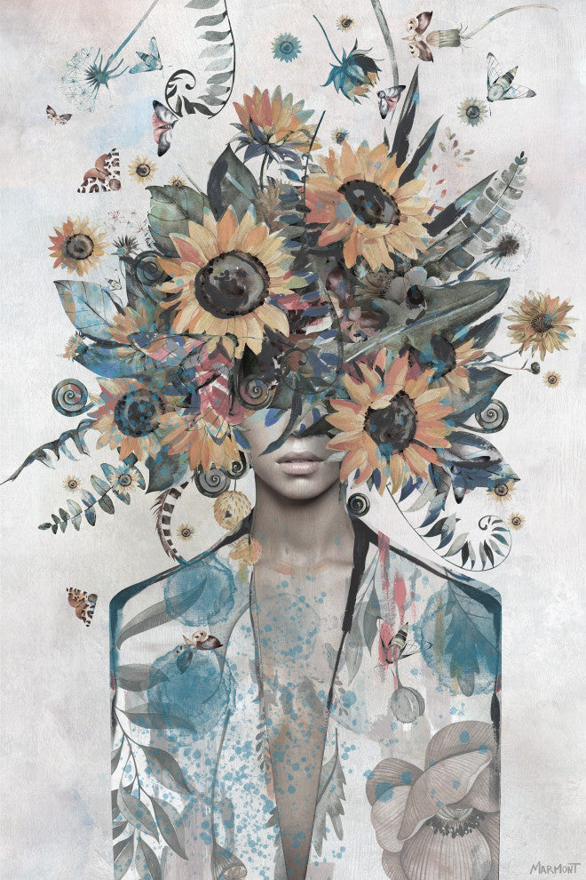 "Be a Sunflower" Painting Print on Wrapped Canvas, 30x45