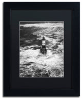 Rivrin "Armen Lighthouse Against Ruzica" Art, Black Frame, Black Mat, 11x14