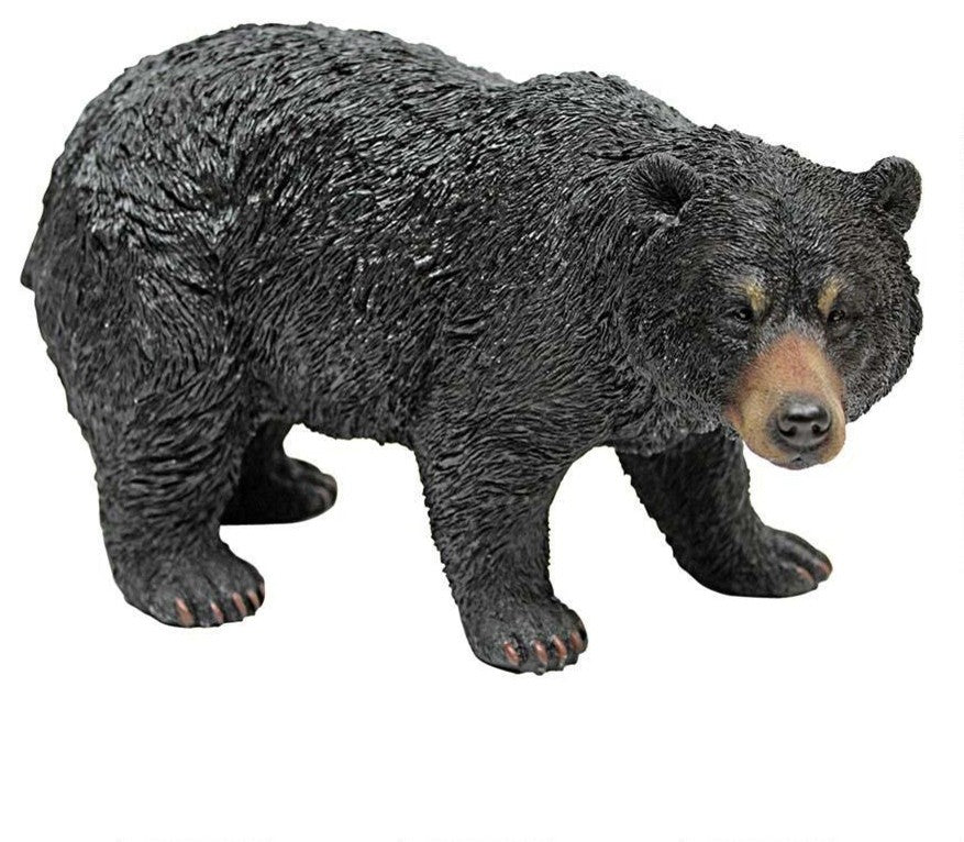 Walking Black Bear Statue Sculpture