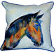 Betsy Drake Blue Horse Extra Large 22 X 22 Indoor / Outdoor Pillow