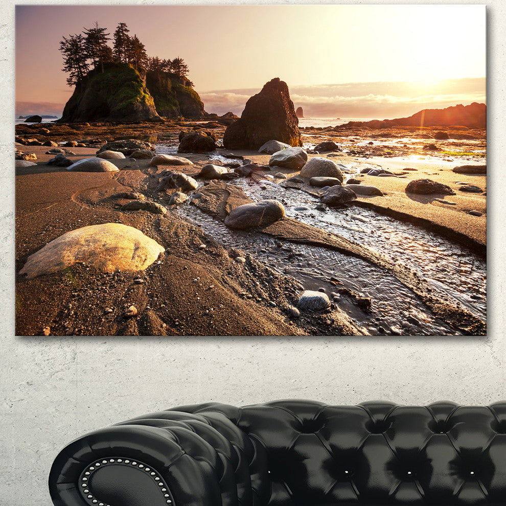 Olympic National Park Coast, Large Seashore Canvas Print, 40"x30"
