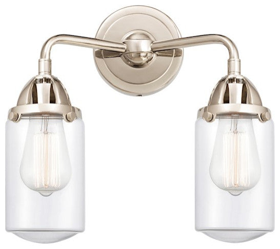 288-2W-PN-G312-LED 2 Light 12.5" Bath Vanity Light, Polished Nickel