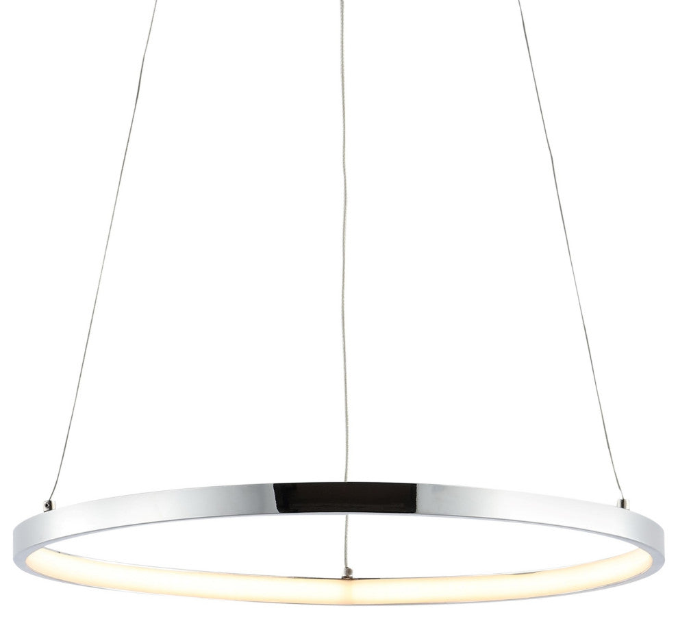 JONATHAN Y Lighting JYL7202 Bradley 16"W LED Suspension Pendant - Chrome