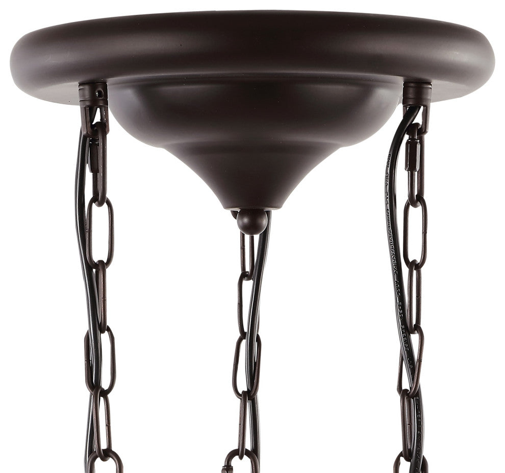 Gaines 11" 3-Light Farmhouse Mason Jar LED Semi Flush Mount, Oil Rubbed Bronze
