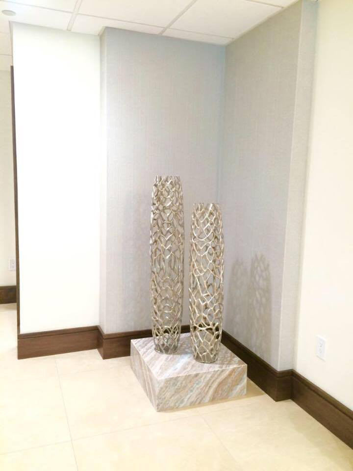 Rama Twigs Silver Barrel XL Floor Vase