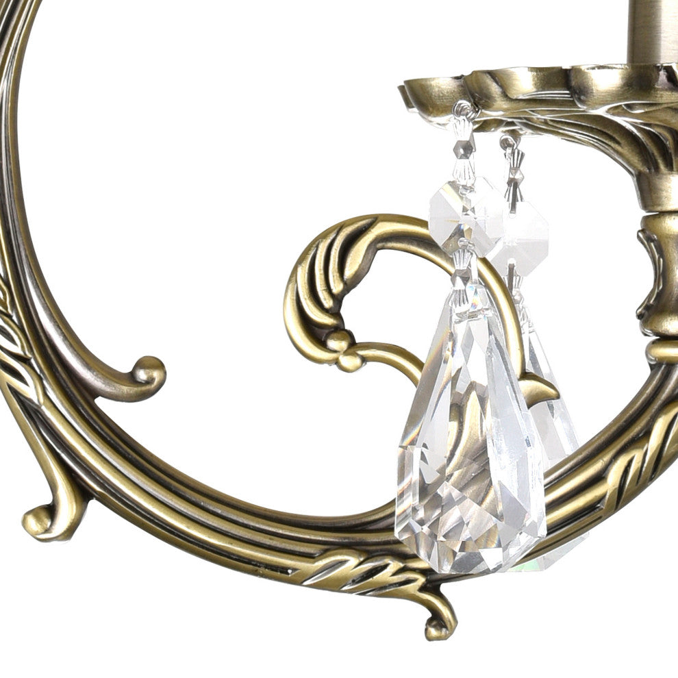 CWI Lighting Brass 2 Light Wall Sconce, With Antique Brass Finish