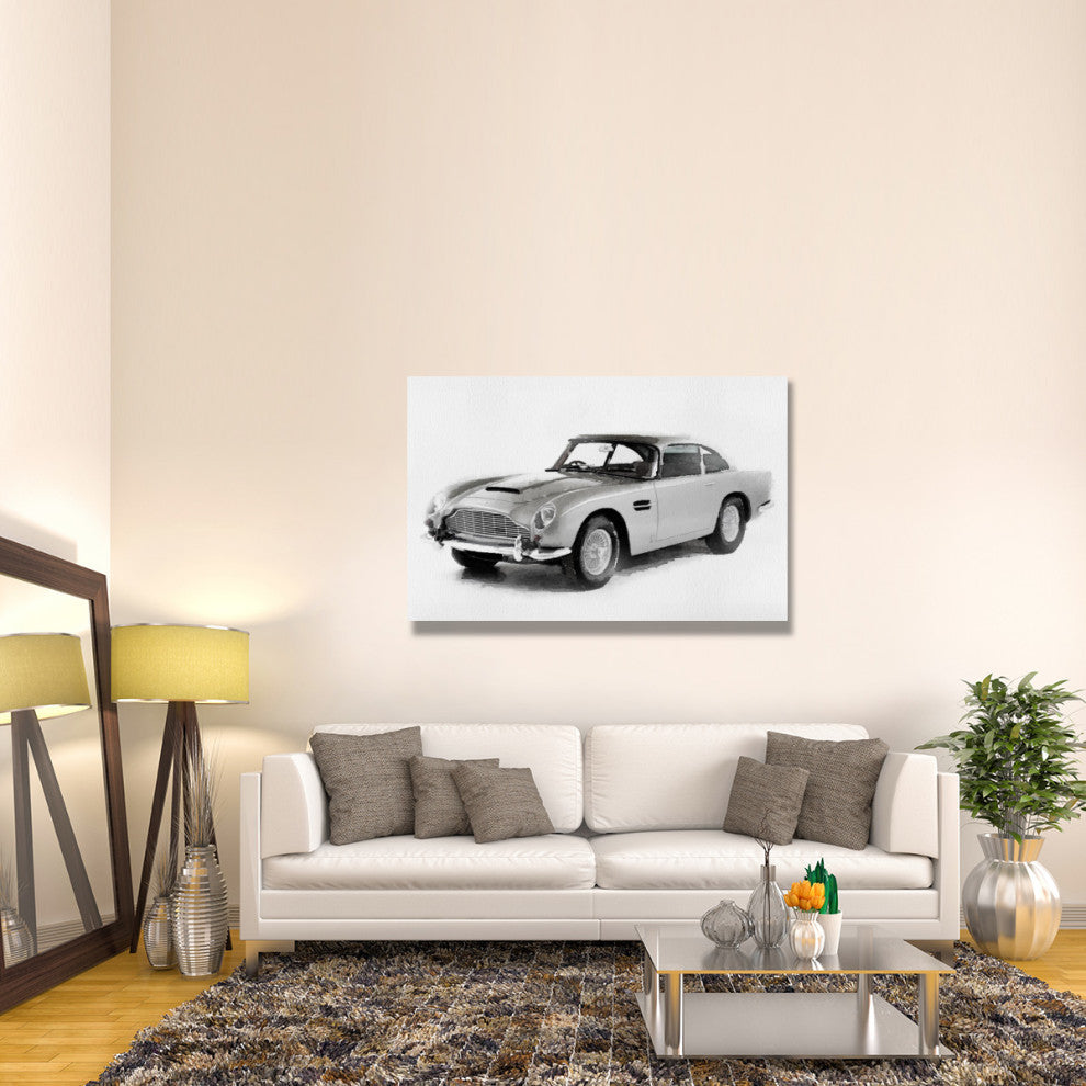 "1964 Aston Martin DB5 Watercolor" Fine Art Print