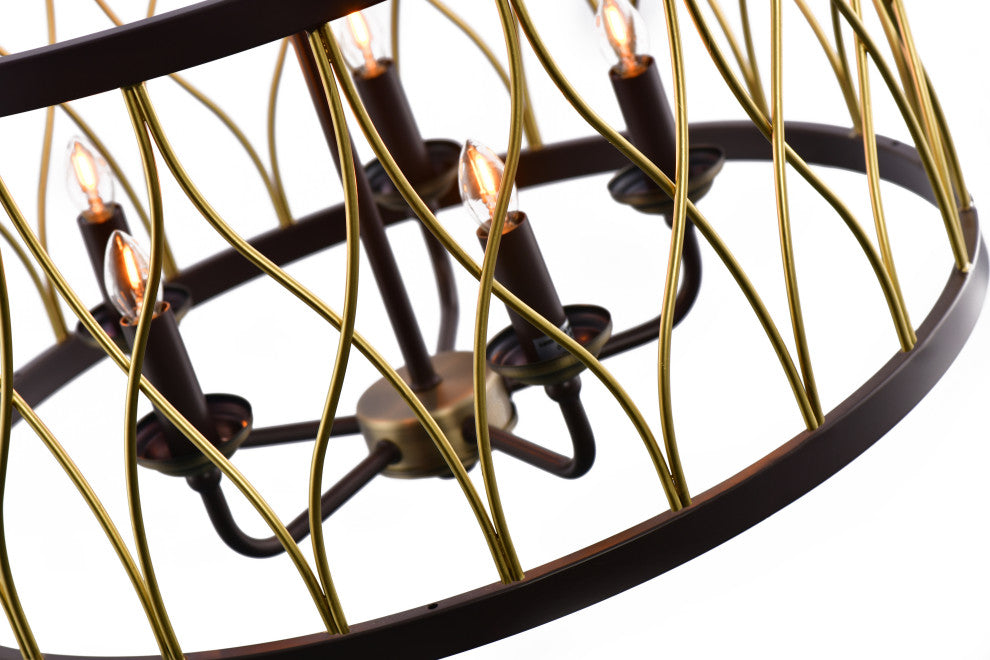 Lazzur Selune 5 Light 21" Matte Oil Rubbed Bronze Pendant