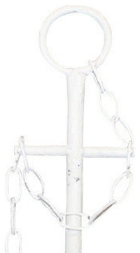 18" Cast Iron Anchor Wall Decor, White