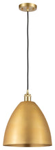 Ballston Dome Mini Pendant, Satin Gold, LED
