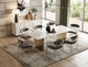 Modrest Baird Modern Grey Velvet, Brass Dining Chair