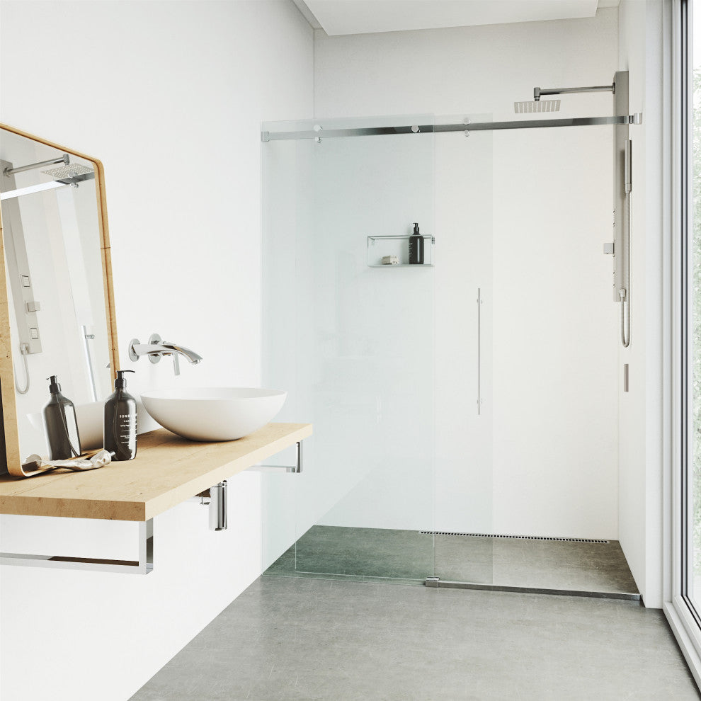 Orchid 39" H x 4" W 2-Jet Retro Shower Panel with Square Shower Head, Stainless Steel