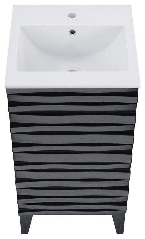 Cascade 18" Bathroom Vanity, Black