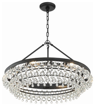 CRYSTORAMA Calypso 6 Light Matte Black Chandelier