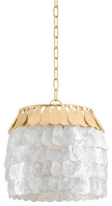 Coralie 1-Light Pendant, Vintage Gold Leaf