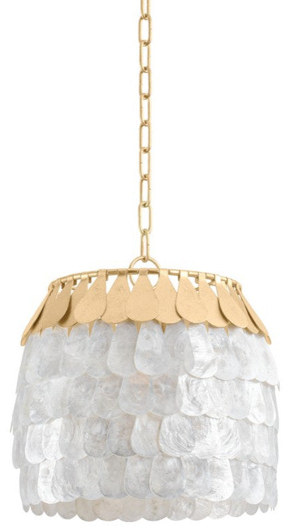 Coralie 1-Light Pendant, Vintage Gold Leaf