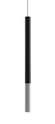 Novo Tall - Frosted Diffuser - Acrylic Single Pendant - Matte Black Socket
