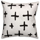 Hand-Drawn Swiss Cross Throw Pillow Cover- 20x20