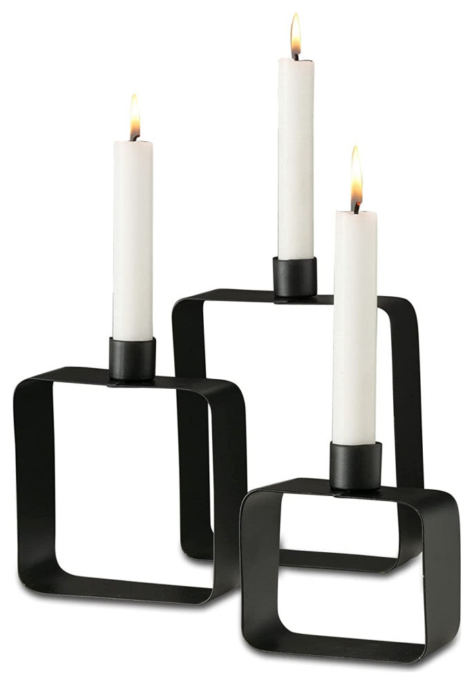 Open Square Candle Holders