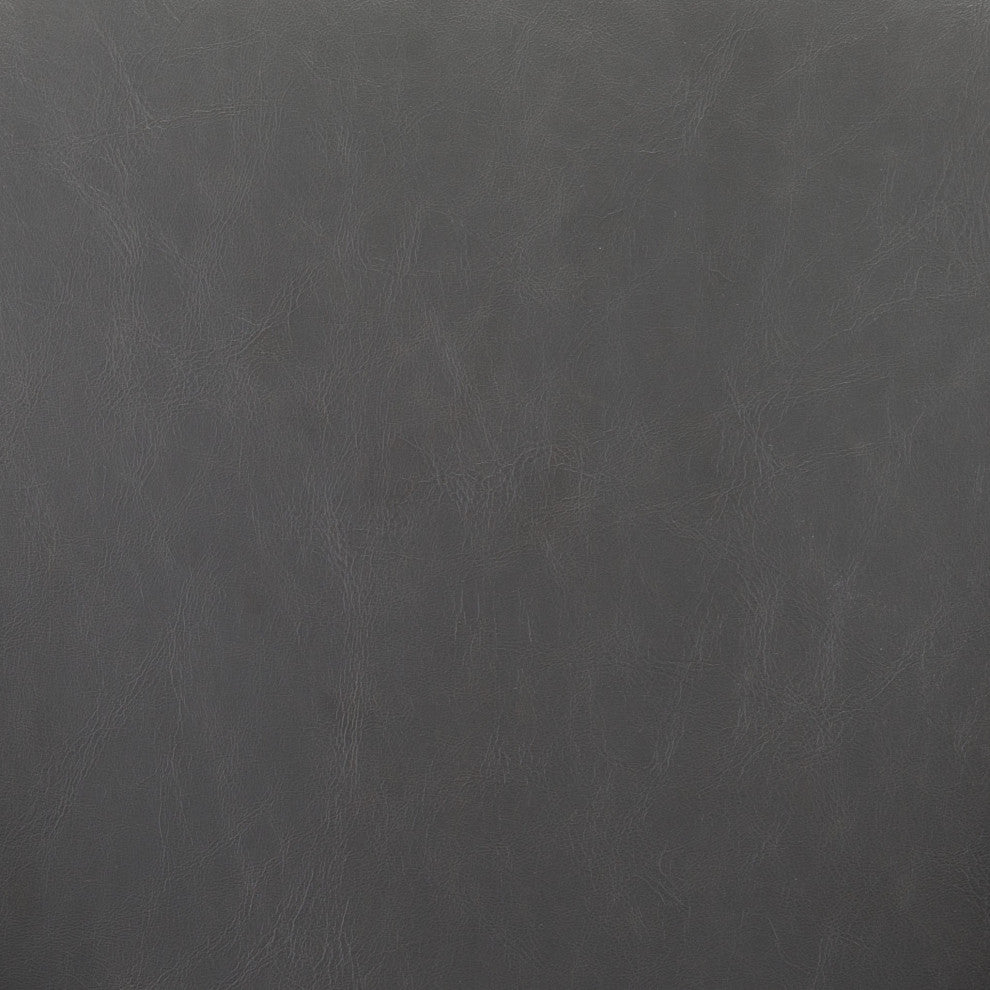 Gray Stylized Faux Leather Office Chair