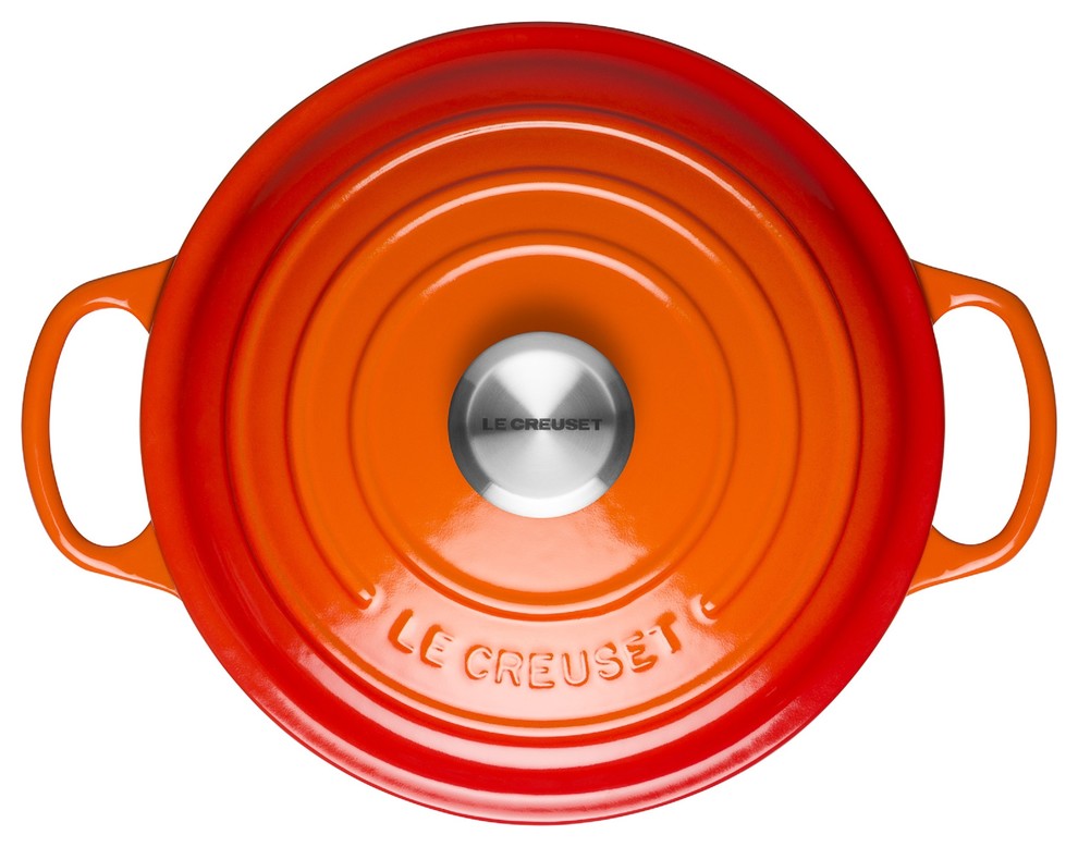 Le Creuset Signature Cast Iron Round Casserole, 18 cm, Volcanic