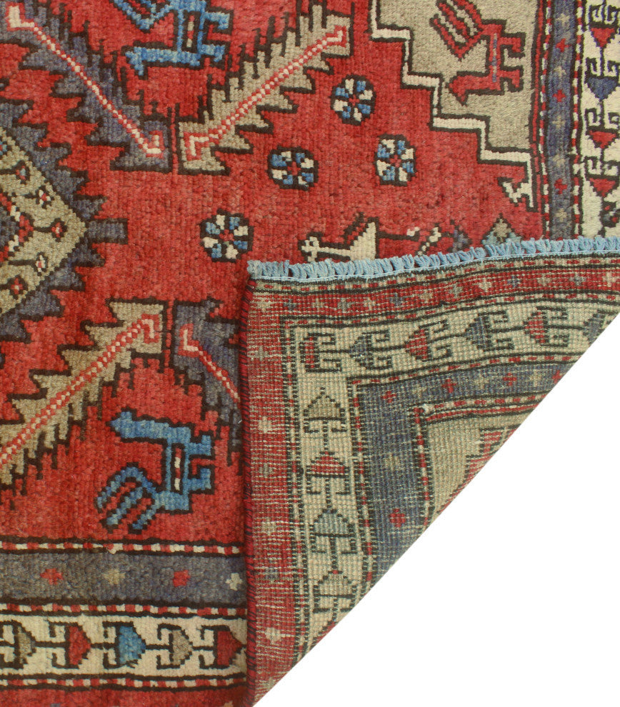 Fine Vintage Distressed Jacob Rust/Beige Runner, 2'10x9'9