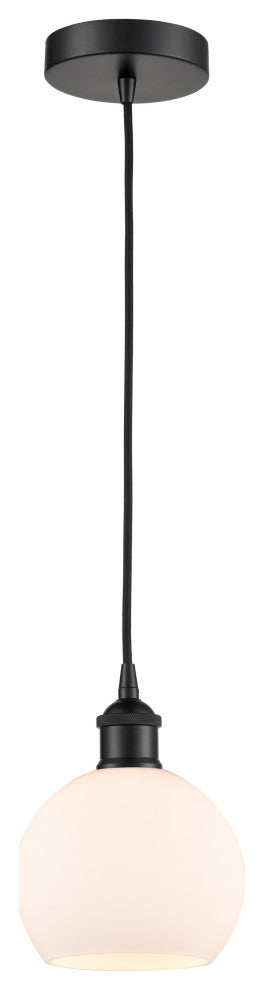 Innovations 616-1P-BK-G121-6-LED 1-Light Mini Pendant, Matte Black