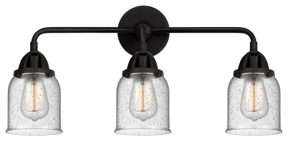 Small Bell Bath Vanity Light, Matte Black, Seedy, Seedy
