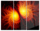 "Fiery Wings of Dragon" Digital Metal Wall Art, 3 Panels, 36"x28"
