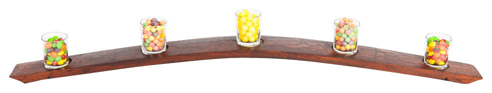 5-Votive Stave Candle Holder, Natural