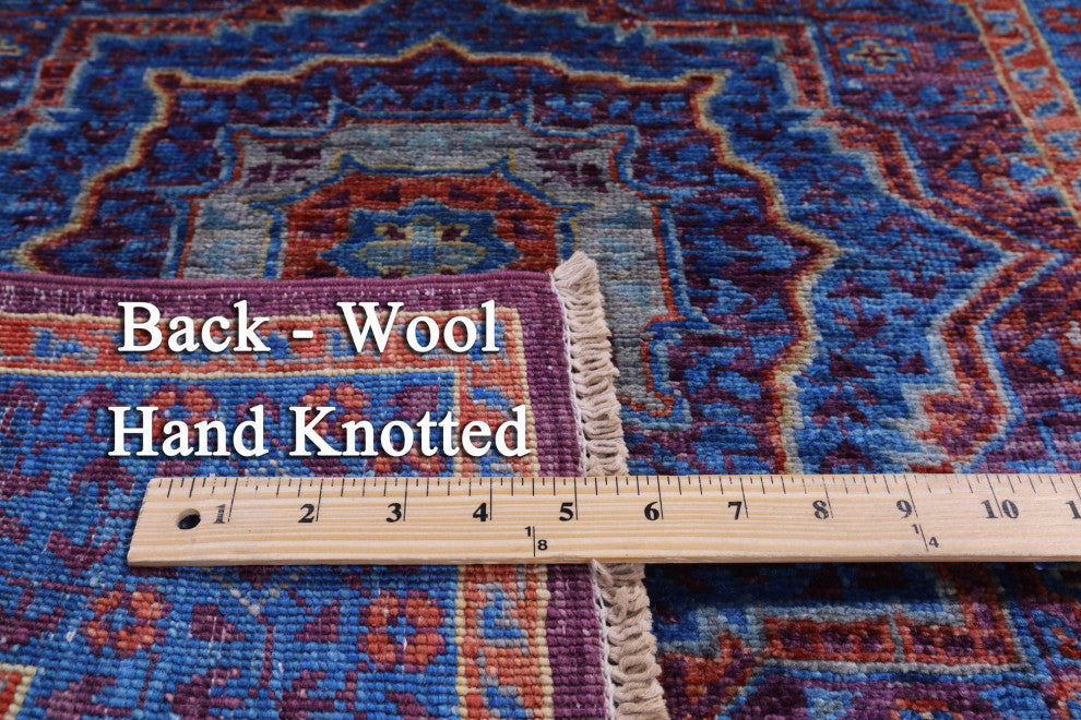 2' 9" X 8' 1" Runner Mamluk Handmade Wool Rug - Q12283