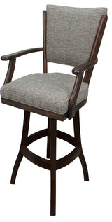 Classic Counter Bar Stools, Jetty June Walnut, 26"
