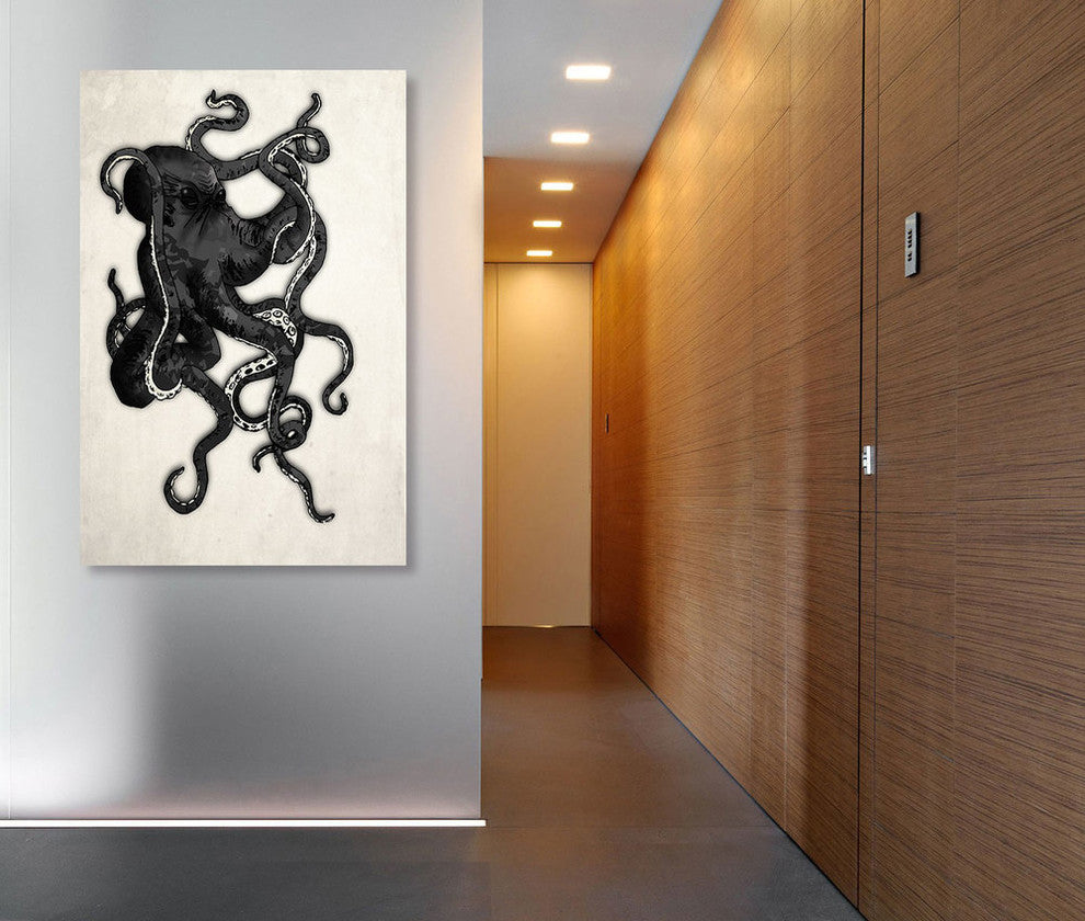 Cortesi Home "Octopus" by Nicklas Gustafsson, Giclee Canvas Wall Art, 26"x40"