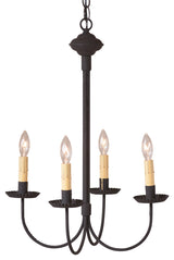 4-Arm Grandview Chandelier with Ecru Sleeves