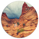 Wild Vermillion Cliffs Utah, Landscape Round Metal Wall Art, 11"