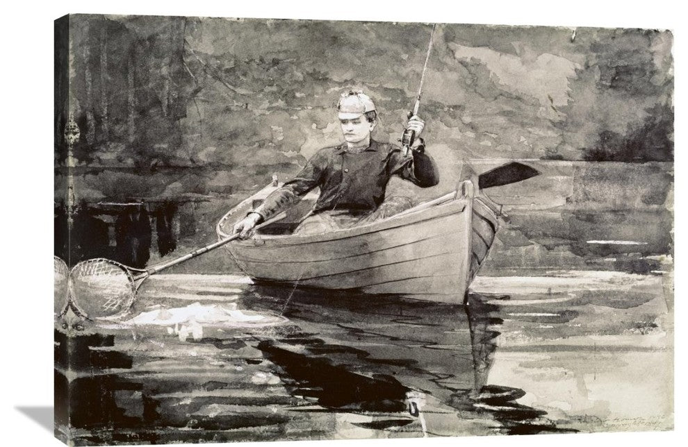 "Fly Fishing, Saranac" Artwork, 36"x25"