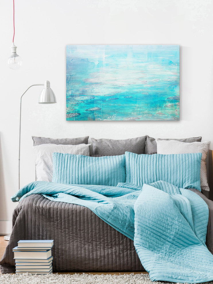 "White Surf" Painting Print on Wrapped Canvas, 60"x40"