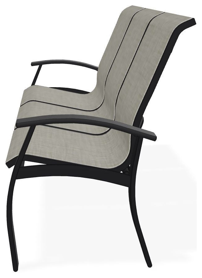 Belle Isle Sling 3-Seat Outdoor Sofa, Ella/Black