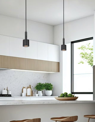 Rhoswen 1-Light Pendant, Frosted Diffuser, Matte Black