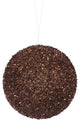 3-Piece Sequin and Glitter Drenched Ornaments Set, 4.75", Chocolate