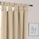 BANDTAB -Thermal Insulated Blackout Knotted Tab Curtain Set, Beige, 52" W X 96"